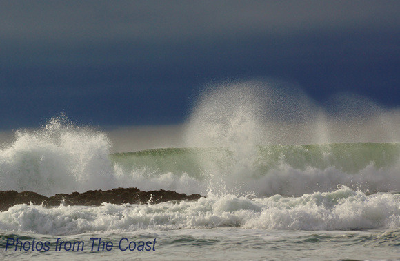 Puff of Fine White Ocean Spray and Classic Coastal Blues & Soft Green